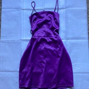 Purple mini cocktail dress